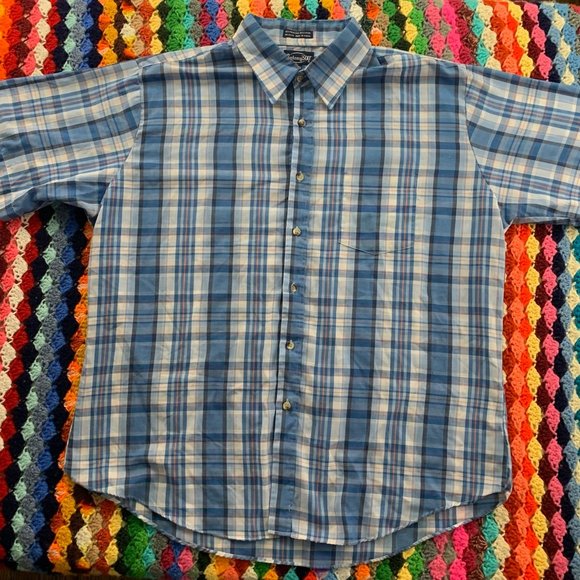 Vintage 1970s Botany 500 Plaid Oversized Button Up Dad Collared Shirt - Picture 6 of 11